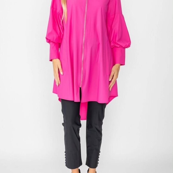 IC Collection Pink Bell Sleeve Zip Jacket | Style 5672J | NWOT | $275 Retail - Picture 6 of 9